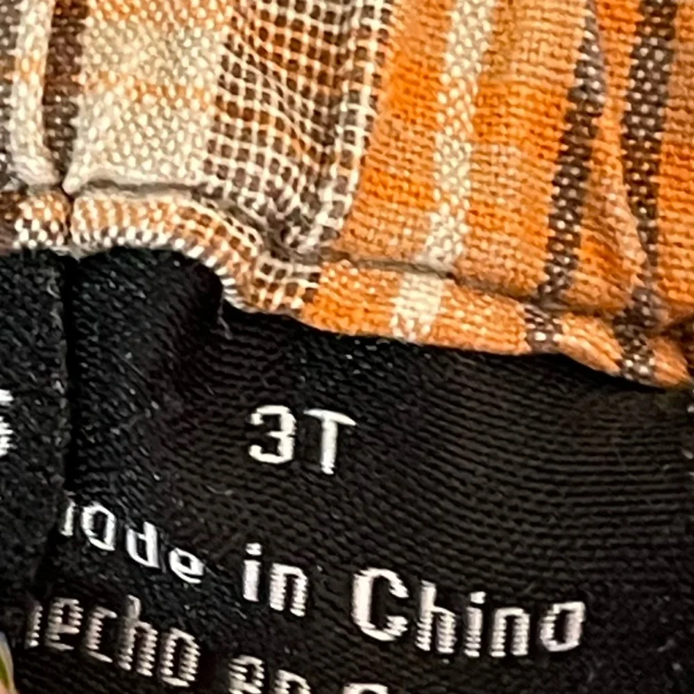Calvin Klein‎ Plaid Orange and Brown Toddler Shorts size 3T